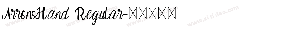 ArronsHand Regular字体转换